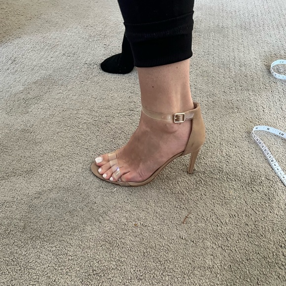 Raye wrap ankle heel in clear/nude - Picture 6 of 7